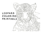 Leopard Coloring Printable