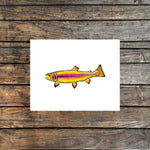 Purple Rainbow Trout Watercolor Print