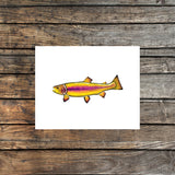 Purple Rainbow Trout Watercolor Print