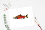 Sockeye Salmon Watercolor Print